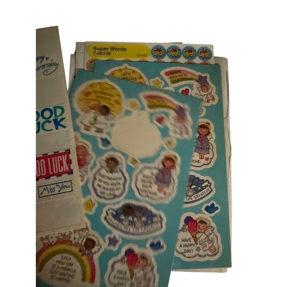 Vintage Lot 90s Stickers: Reward Encouragement Vera Mouse Birth Flowers Hallmark
